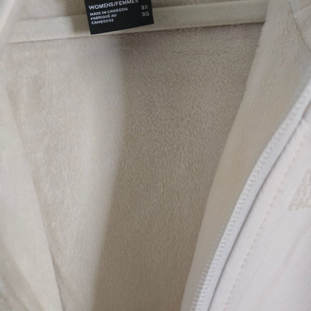 The North Face NWOT Shelbe Raschel Fleece Hooded Jacket Gardenia White Size 3X - Picture 10 of 14